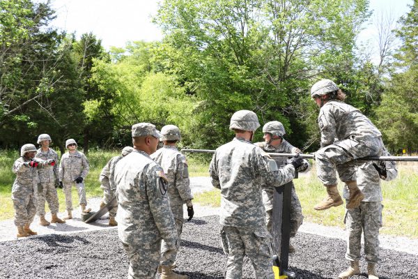 Advanced Camp Cadets hone communication skills at reaction courses