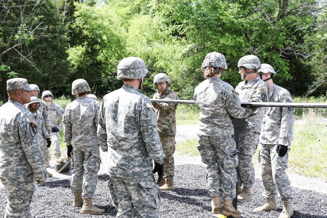 Advanced Camp Cadets hone communication skills at reaction courses