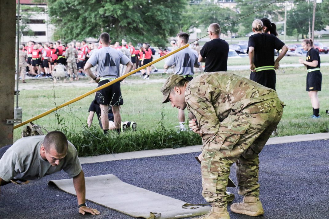 Advanced Camp Cadets tackle Army Physical Fitness Test