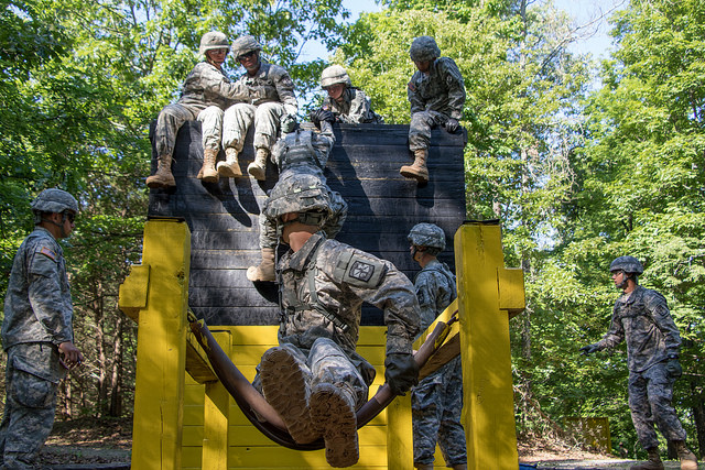 Cadets learn to work as a team in the Team Development Course