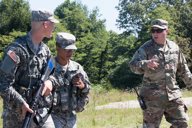 NCOs help Cadets in land navigation and future Army careers