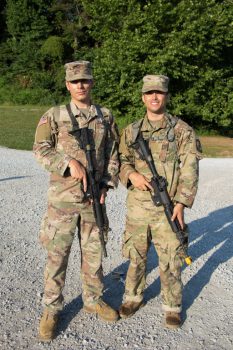 Two Cadets pose for a photo.