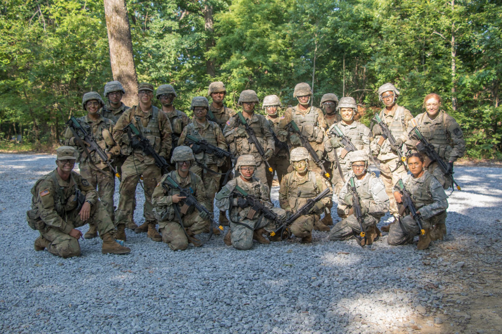 1st Regiment Advanced Camp in Crawl Phase of FTX, Cadets fr…