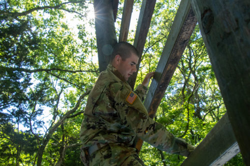 Cadets complete rappel and obstacles